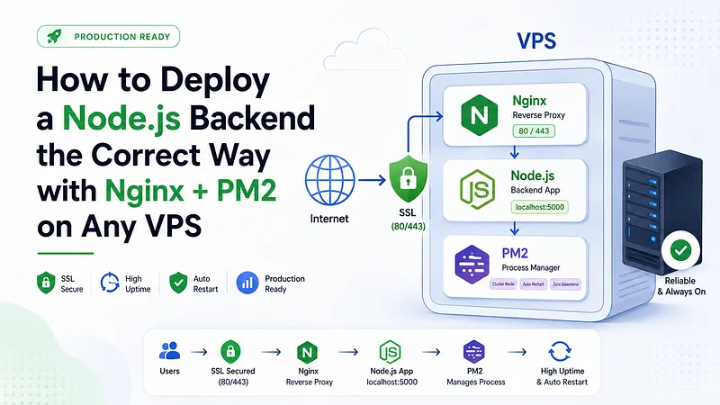 How to Deploy a Node.js Backend the Correct Way with Nginx + PM2 on Any VPS